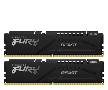 Pamięć RAM KINGSTON DDR5 Fury Beast 16GB (2*8GB)/6000 CL30 EXPO czarna KF560C30BBEK2-16